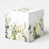 アイボリーホワイトローズグリーンリーフローラギフト結婚ズ フェイバーボックス (裏面サイド)