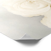 アイボリーホワイトローズシック非詰結婚着式 ポスター (角)