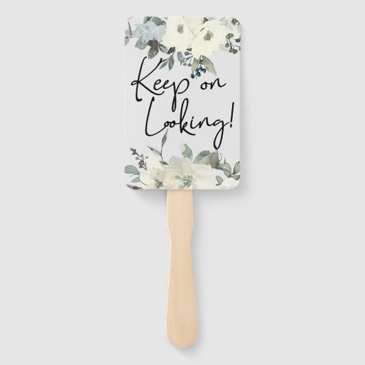 アイボリーホワイトローズフローラはドレスにYesを言う ハンドファン (裏面)