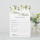 アイボリーホワイトローズフローラアドバイス&ウィッシュズカード (スタンド正面)