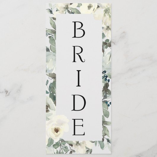 アイボリーホワイトローズフローラ予約シーティングメニュー メニュー (裏面)