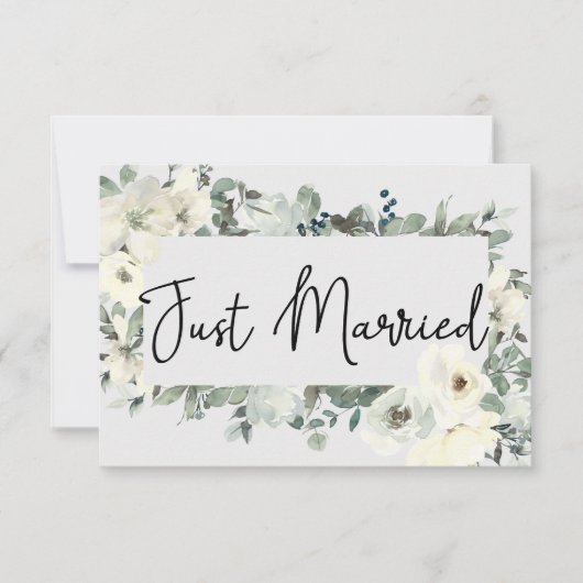 アイボリーホワイトローズフローラ結婚ズたった今結婚しました (正面)