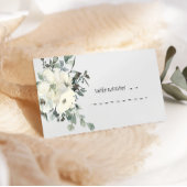 アイボリーホワイトローズフローラ結婚ズエスコートカード プレイスカード