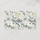 アイボリーホワイトローズフローラ結婚ズエスコートカード プレイスカード (裏面)