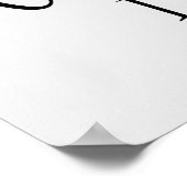 アイボリーホワイトローズフローラ結婚ズスケジュールポスター ポスター (角)