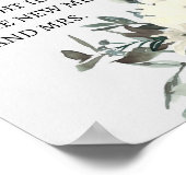 アイボリーホワイトローズフローラ開花デイトナイトポスター ポスター (角)