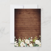 アイボリーホワイトローズ素朴ウッドランタン 出欠カード (裏面)