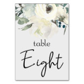 アイボリーホワイトローズ結婚フローラのテーブル番号 テーブルナンバー (正面)