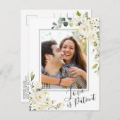 アイボリーホワイトローズ結婚写真の計画の変更 ポストカード (正面/裏面)