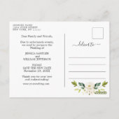 アイボリーホワイトローズ結婚写真の計画の変更 ポストカード (裏面)