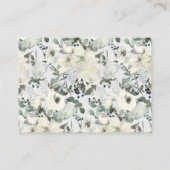 アイボリーホワイトローゼズどのように多くのキスブライダルゲーム エンクロージャーカード (裏面)