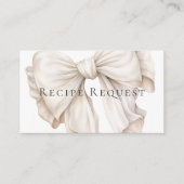 アイボリーボウブライダルシャワーレシピリクエストカード エンクロージャーカード (正面)