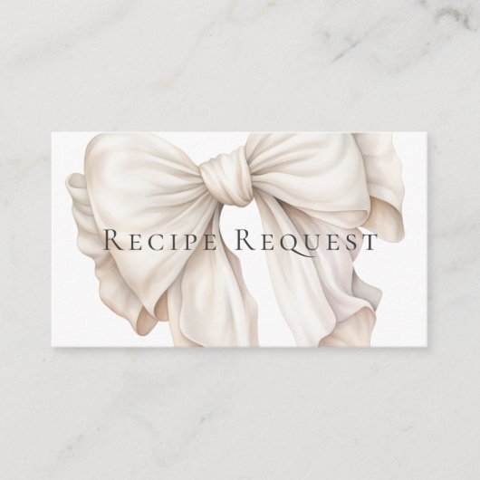 アイボリーボウブライダルシャワーレシピリクエストカード エンクロージャーカード (正面)