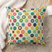 アイボリーポップ・アートの点 クッション (ブランケット)