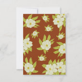 アイボリーマグノリアフラワーラスティー結婚ズサンキューカード サンキューカード (裏面)