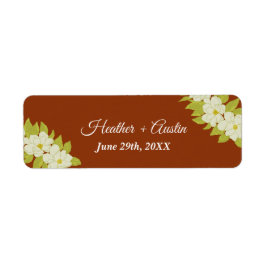 アイボリーマグノリアフラワーラスティ結婚ズ ラベル