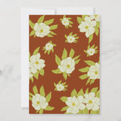 アイボリーマグノリアフラワーラスティ結婚ズ 招待状 (裏面)