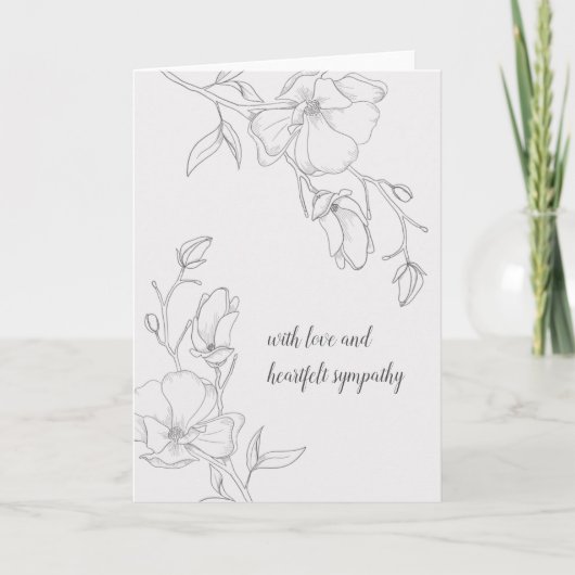アイボリーマグノリエレガントアフラワーズ悔やみや弔慰 カード (正面)