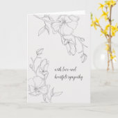 アイボリーマグノリエレガントアフラワーズ悔やみや弔慰 カード (黄色い花)