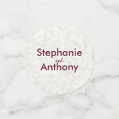 アイボリーマルベ結婚とブルゴーニュ書道 コンフェッティ (スモール正面)