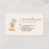 アイボリーミニマリストセラミックポットフローリスト 名刺 (裏面)