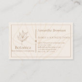 アイボリーミニマリストリーフファーンフラワー 名刺 (裏面)