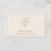 アイボリーミニマリストリーフファーンフラワー 名刺 (正面)