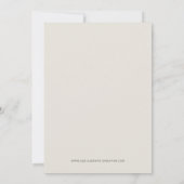 アイボリーミニマルモダンスシンプル結婚式招待状 招待状 (裏面)