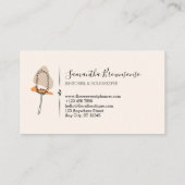 アイボリーミニマル清掃清掃清掃員ハンディモップ清掃 名刺 (裏面)