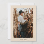 アイボリーミニマル結婚主義婚約パーティ 招待状 (裏面)