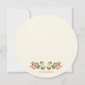 アイボリーミントサンゴフローラブライダルシャワー招待状 招待状 (裏面)