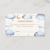 アイボリームーンスターズトゥインクルオムツラッフルベビーシャワー エンクロージャーカード (正面)