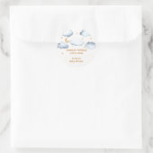 アイボリームーンスターズトゥインクルボーイベビーシャワー ラウンドシール (バッグ)