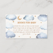 アイボリームーンスターズ赤ちゃんシャワーのためのキラキラ少年の本 エンクロージャーカード (正面)