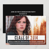 アイボリーモダンカットアウトグラード招待状 招待状 (正面/裏面)