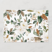 アイボリーモダンフラワーウッドランドディアおむつラッフル エンクロージャーカード (裏面)