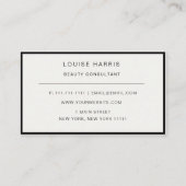 アイボリーモダンプロフェッショナルシック名刺 名刺 (裏面)