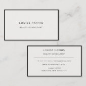 アイボリーモダンプロフェッショナルシック名刺 名刺 (正面/裏面)