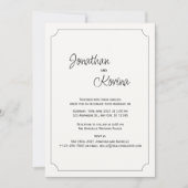 アイボリーモダン結婚式招待状 招待状 (正面)