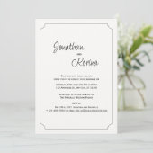 アイボリーモダン結婚式招待状 招待状 (スタンド正面)