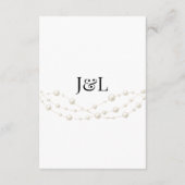 アイボリーモダン赤面ロマンチックパールニュートラル結婚ズ エンクロージャーカード (裏面)