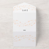 アイボリーモダン赤面ロマンチックパールニュートラル結婚ズ オールインワン招待状 (外側)