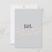 アイボリーモダン赤面ロマンチックパールニュートラル結婚ズ 出欠カード (裏面)