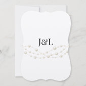 アイボリーモダン赤面ロマンチックパールニュートラル結婚ズ 招待状 (裏面)