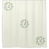 アイボリーモノグラムシャワーカーテン シャワーカーテン (正面)