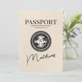 アイボリーモルディブPassport日付の保存 セーブザデート (スタンド正面)