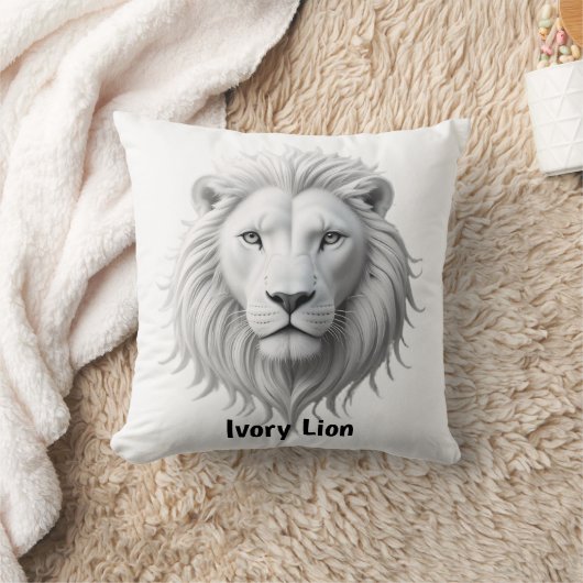 アイボリーライオン クッション (ブランケット)