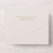 アイボリーラインアートフローラエレガントウェディング オールインワン招待状 (裏面)