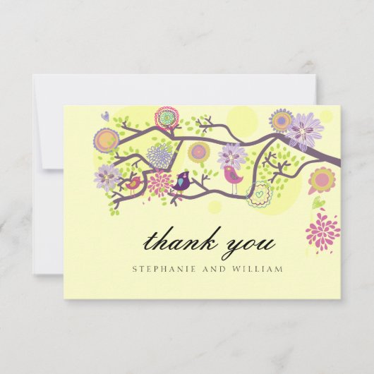 アイボリーラブ結婚バードサンキューカード サンキューカード (正面)