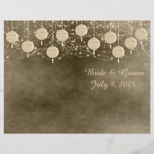 アイボリーランタンズフォールディング結婚式 プログラム (正面)